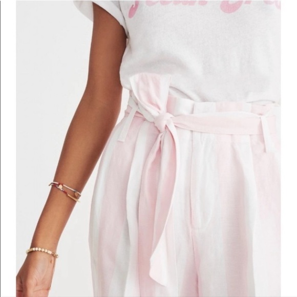 MADEWELL Stripe Paperbag Pants - Picture 2 of 8